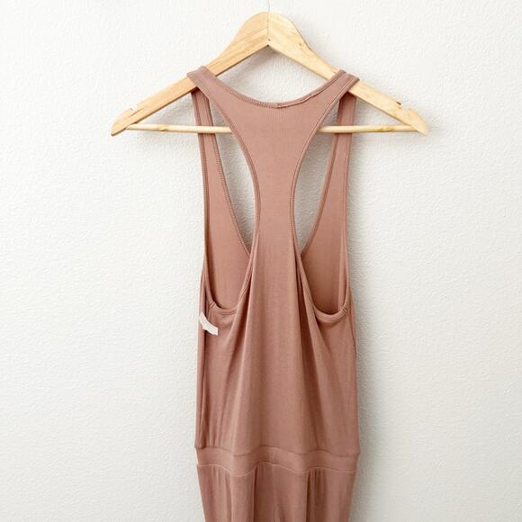 COMMANDO x REVOLVE | Luxury Rib Racerback Tank Jumpsuit Mushroom Mauve | Medium - Picture 2 of 6